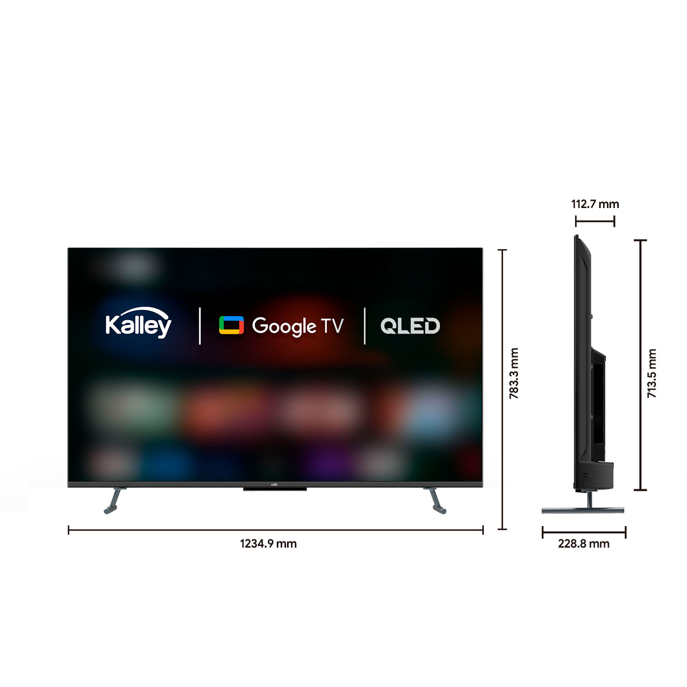 TV KALLEY 55" Pulgadas 139 cm K-GTV55UHDQV 4K-UHD QLED Smart TV Google