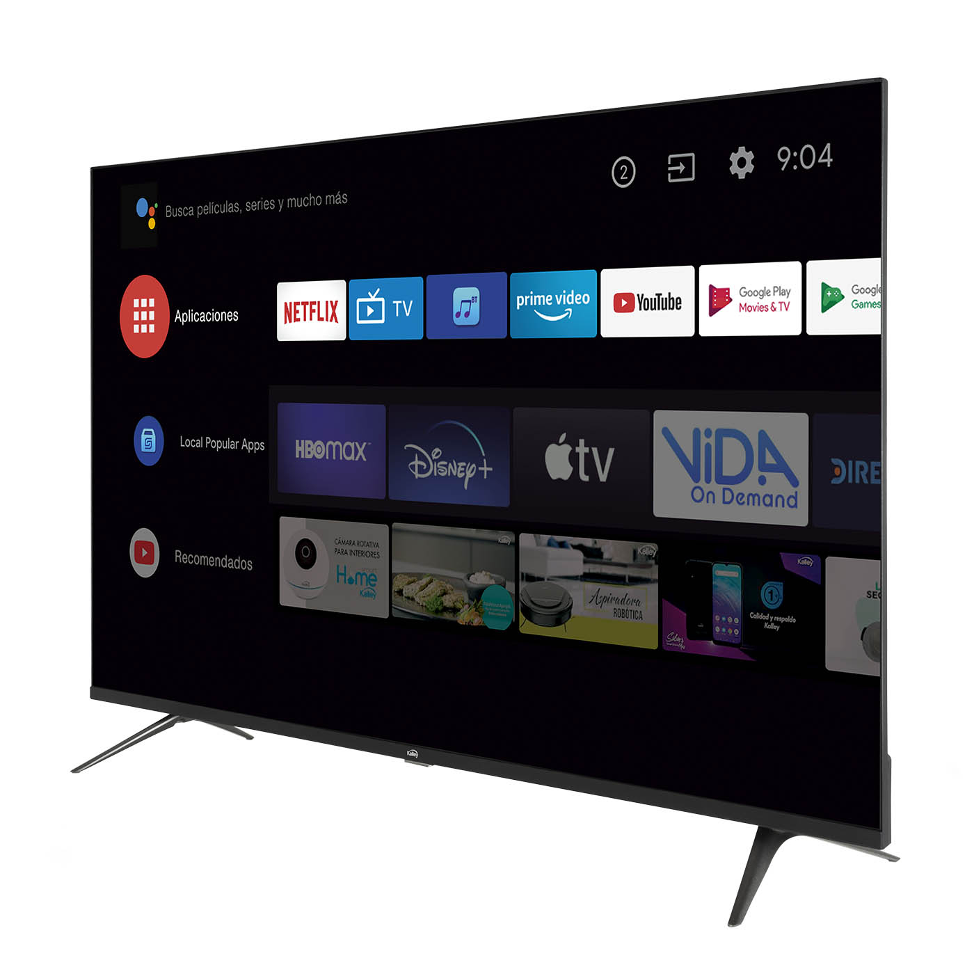 TV KALLEY 65 Pulgadas 164 cm ATV65UHDW 4K-UHD LED Smart TV Android