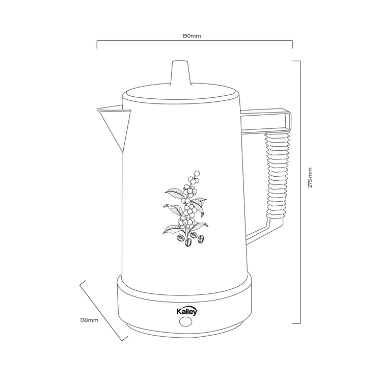 Cafetera KALLEY 6 tazas K-CMP1502 Blanco Cafetera KALLEY 6 tazas K-CMP1502 Blanco