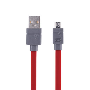 Cable KALLEY USB a Micro USB  K-GCBMUSBG2 de 1.0 Metro Rojo