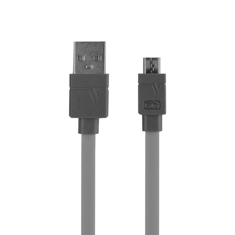 Cable KALLEY USB a Micro USB K-GCBMUSBG2 de 1.0 Metro Gris
