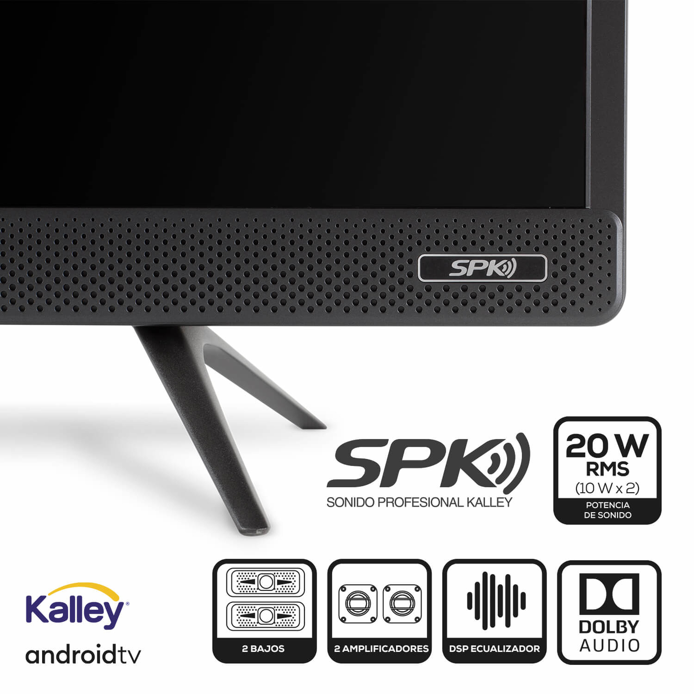 TV KALLEY 43" Pulgadas 109 cm ATV43FHDS SPK FHD LED Smart TV Android