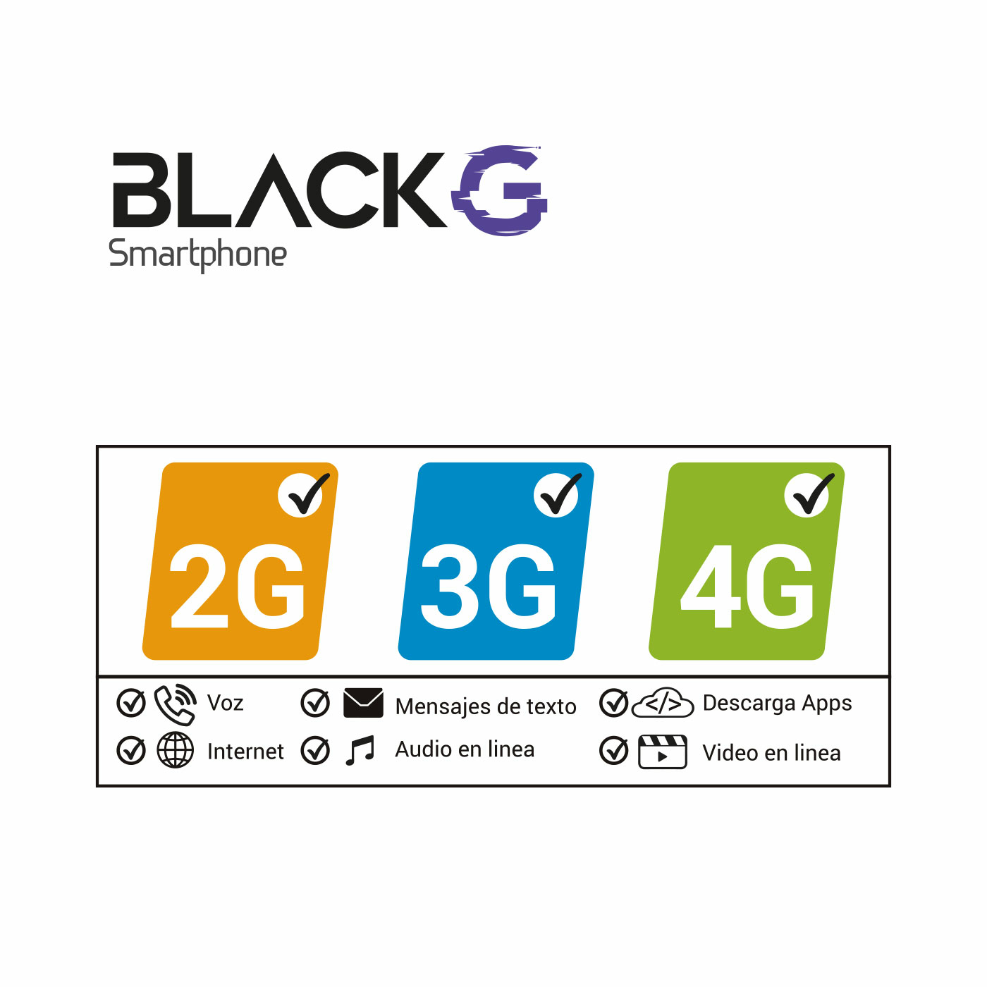 Celular KALLEY Black G 64GB Negro