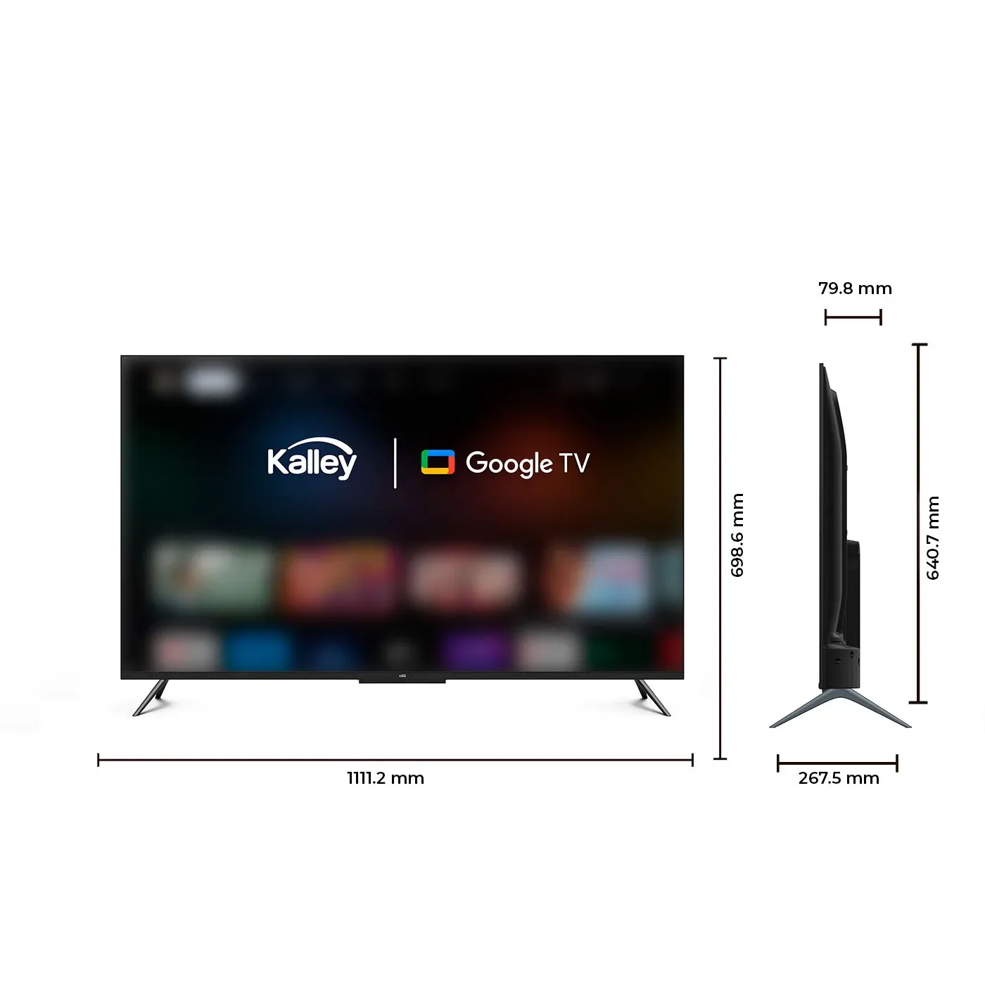 TV KALLEY 50" Pulgadas 127 cm GTV50UHDQV2 4K-UHD QLED Smart TV Google